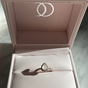 Moon Magic Jewelry Moonstone Diamond Ring in 14k Rose Gold - Tear of Joy